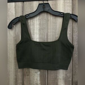 NWOT Spiritual gangster seamless bra in army green,  M/L
